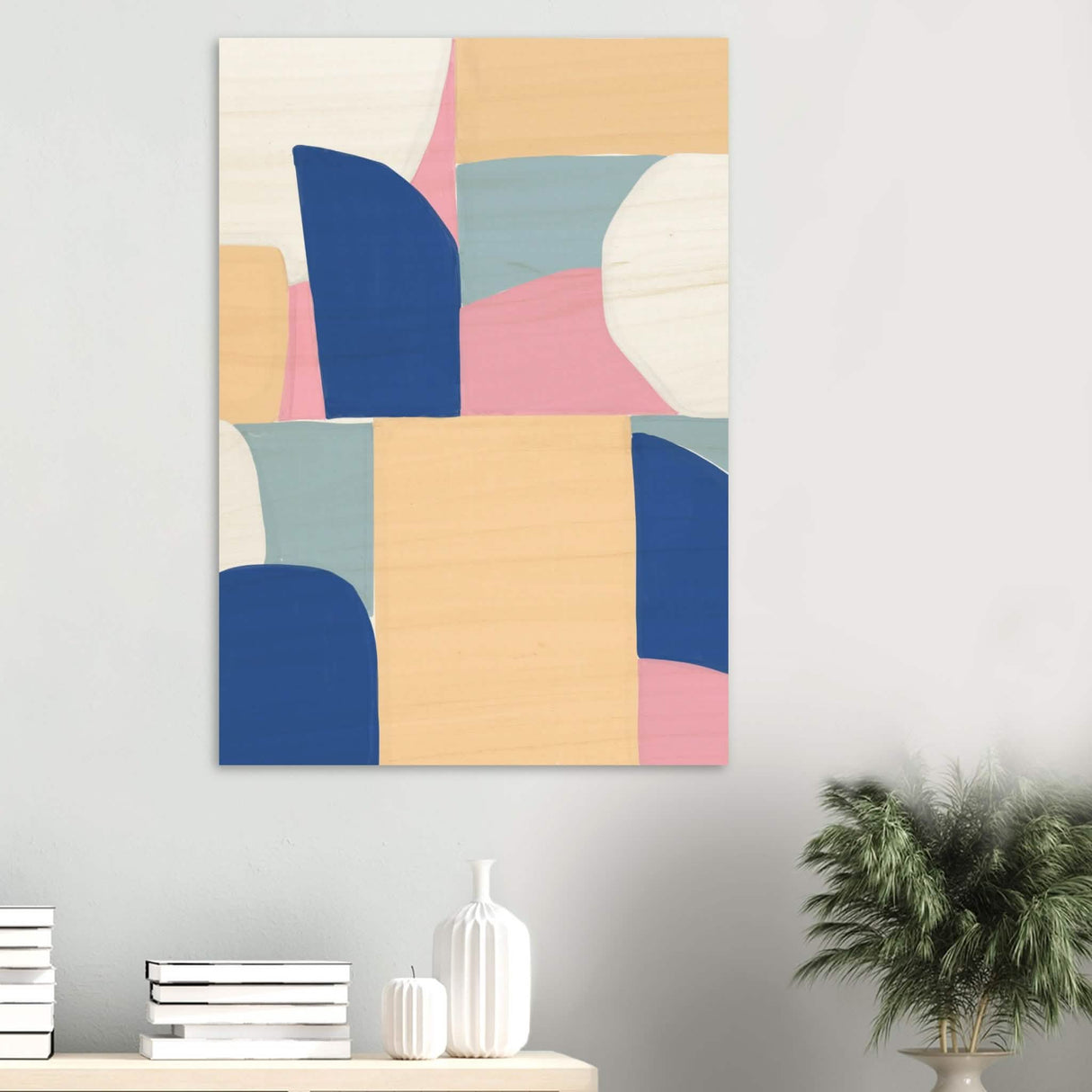 Da Vinci Contemporary Modern Wall Art - Wood Prints - 70x100 cm / 28x40″ - 20 mm