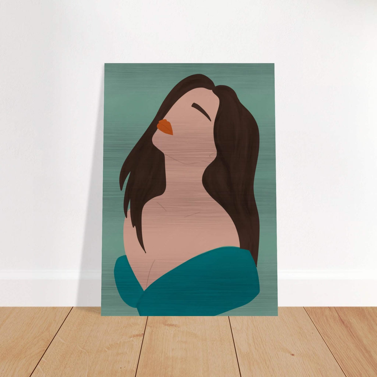 Da Vinci Contemporary Modern Wall Art - Brushed Aluminum Print - 70x100 cm / 28x40″ -