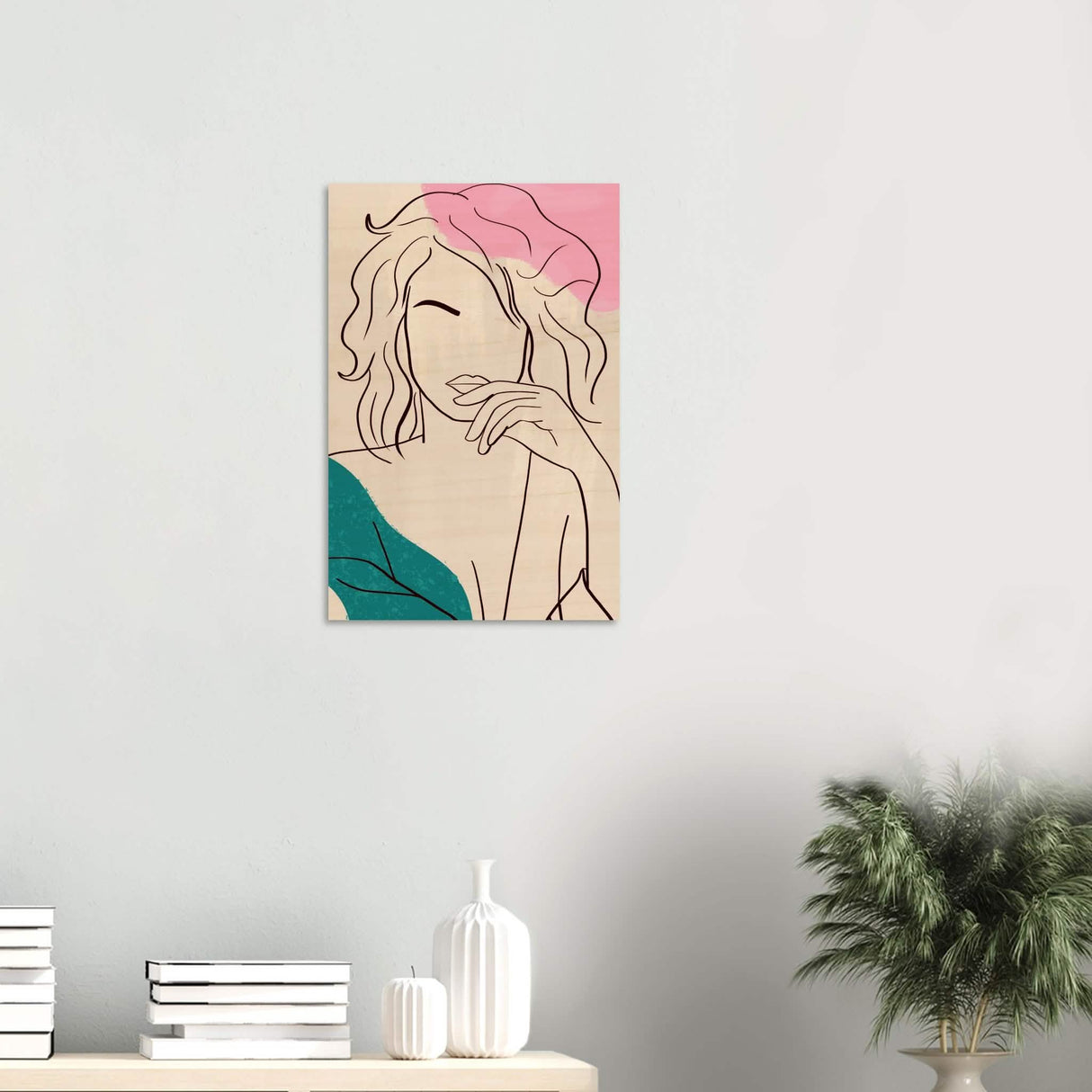 Da Vinci Contemporary Modern Wall Art - Wood Prints - 40x60 cm / 16x24″ - 10 mm