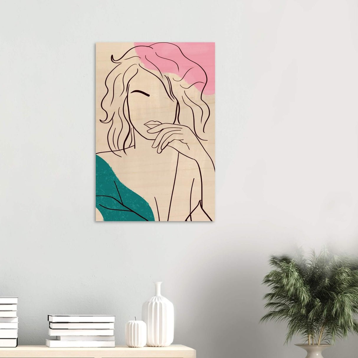 Da Vinci Contemporary Modern Wall Art - Wood Prints - 50x75 cm / 20x30″ - 20 mm