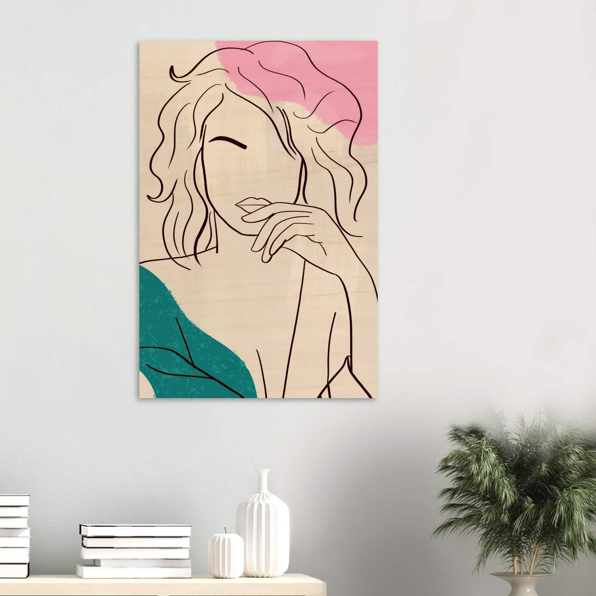 Da Vinci Contemporary Modern Wall Art - Wood Prints - 60x90 cm / 24x36″ - 10 mm