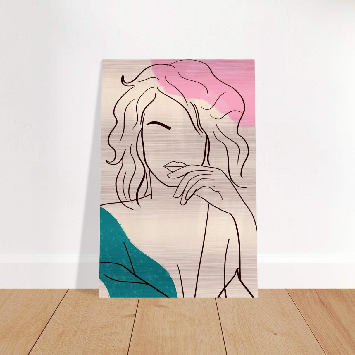 Da Vinci Contemporary Modern Wall Art - Brushed Aluminum Print - 30x45 cm / 12x18″ -