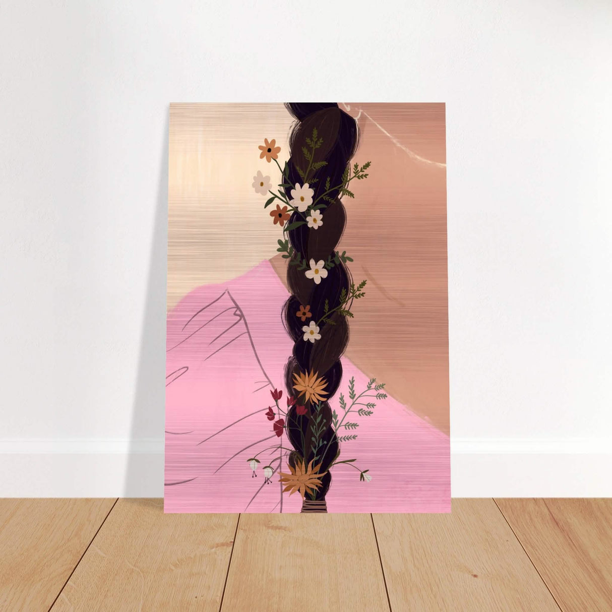 Da Vinci Contemporary Modern Wall Art - Brushed Aluminum Print - 70x100 cm / 28x40″ -