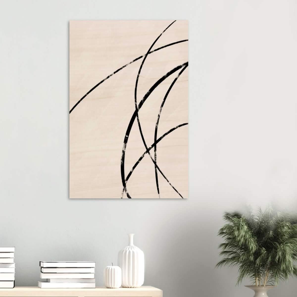 Da Vinci Contemporary Modern Wall Art - Wood Prints - 60x90 cm / 24x36″ - 20 mm