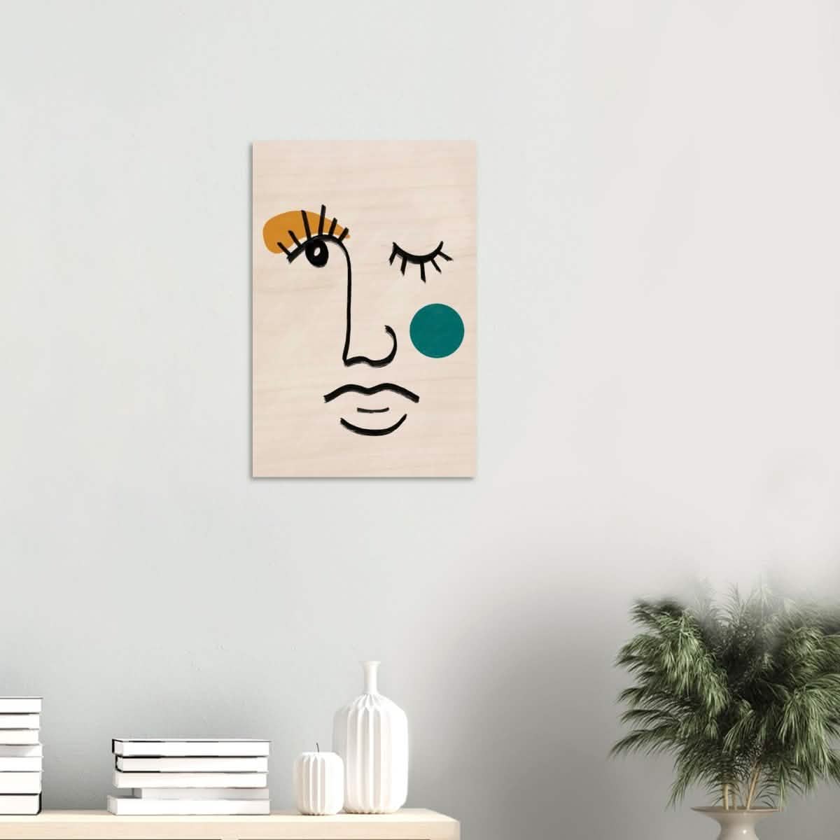 Da Vinci Contemporary Modern Wall Art - Wood Prints - 40x60 cm / 16x24″ - 20 mm