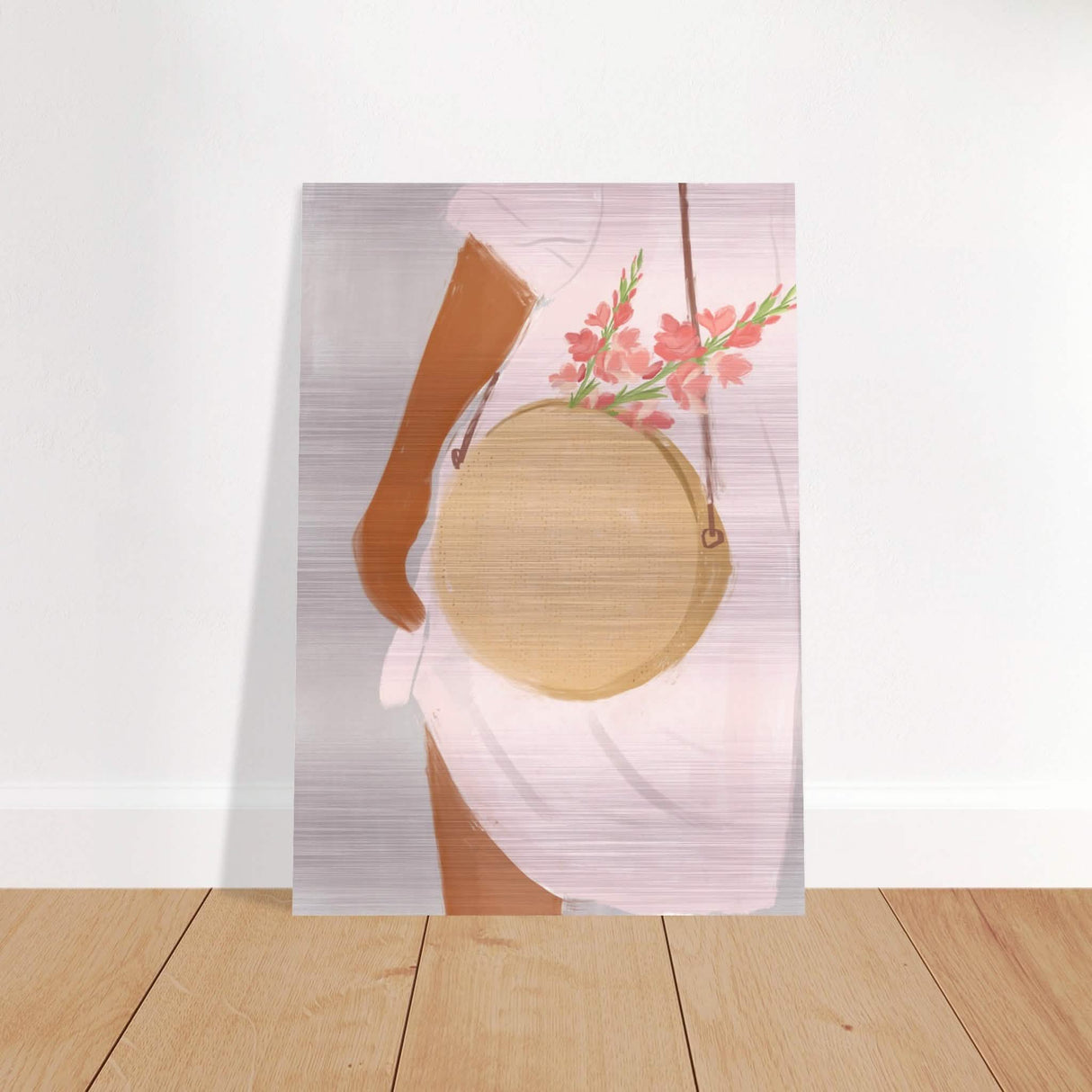 Da Vinci Contemporary Modern Wall Art - Brushed Aluminum Print - 70x100 cm / 28x40″ -