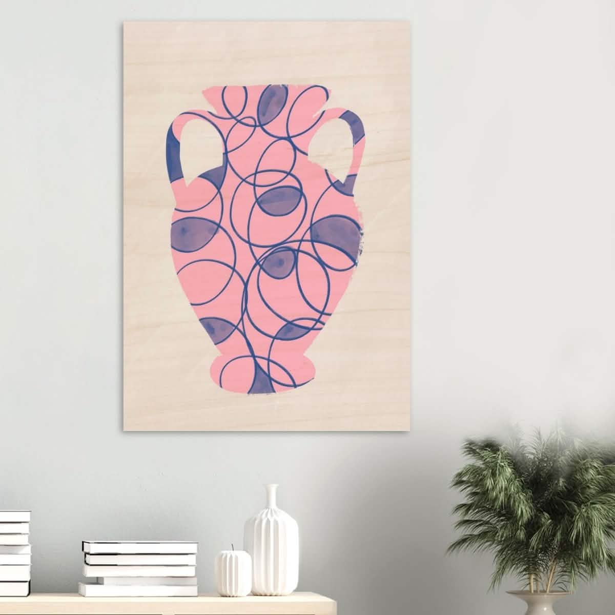 Da Vinci Contemporary Modern Wall Art - Wood Prints - 70x100 cm / 28x40″ - 20 mm