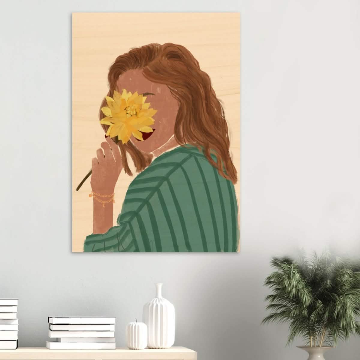 Da Vinci Contemporary Modern Wall Art - Wood Prints - 70x100 cm / 28x40″ - 10 mm