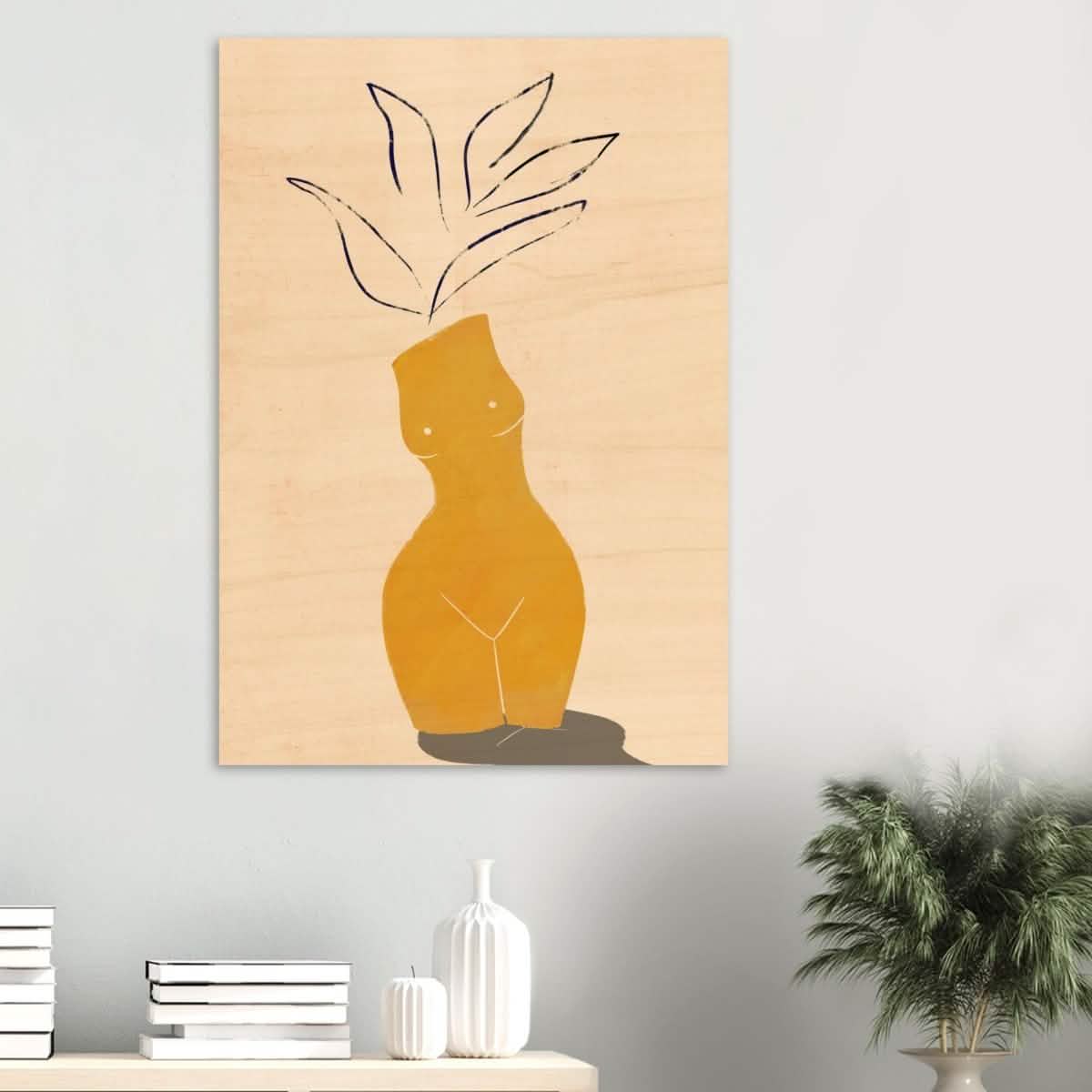 Da Vinci Contemporary Modern Wall Art - Wood Prints - 70x100 cm / 28x40″ - 20 mm