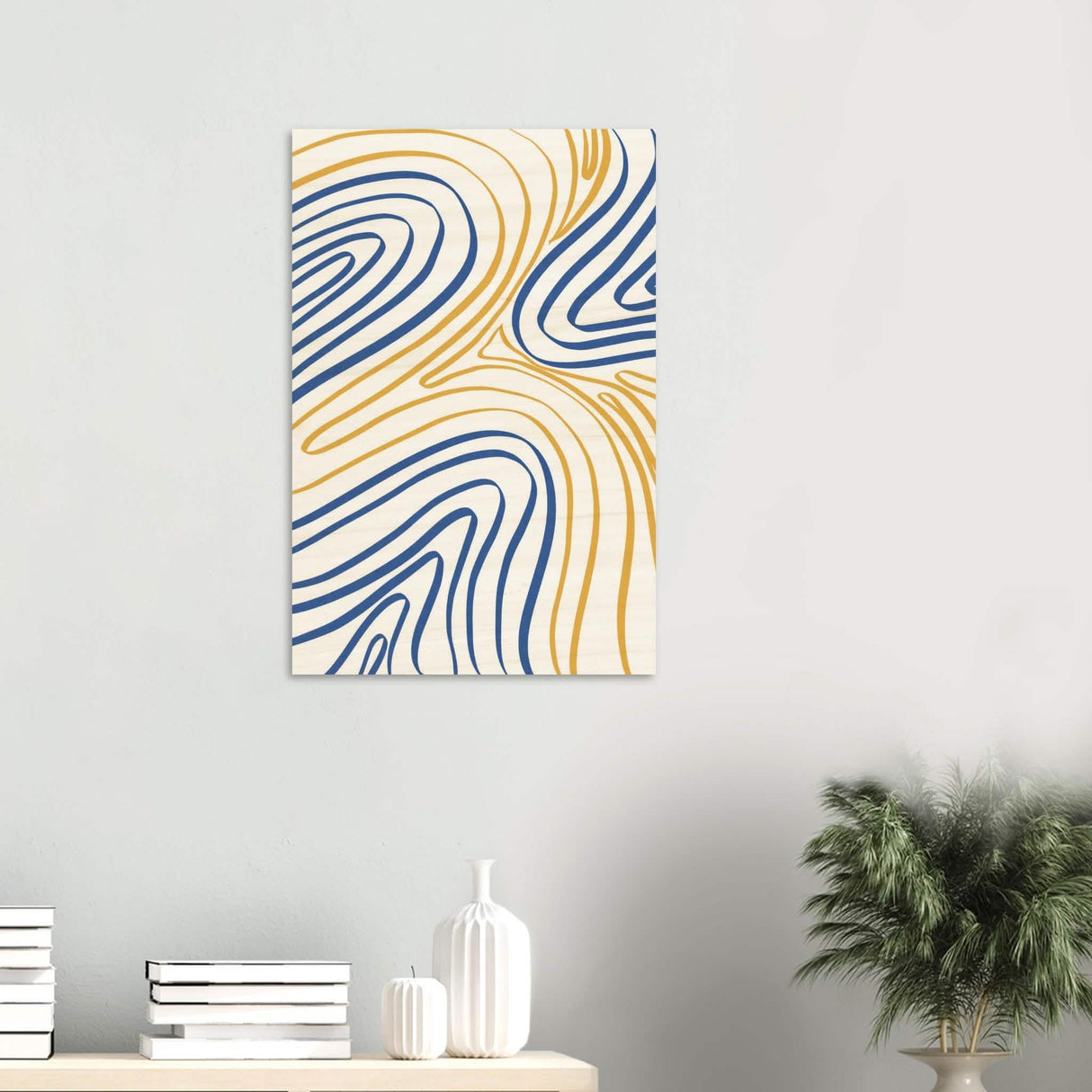 Da Vinci Contemporary Modern Wall Art - Wood Prints - 50x75 cm / 20x30″ - 20 mm