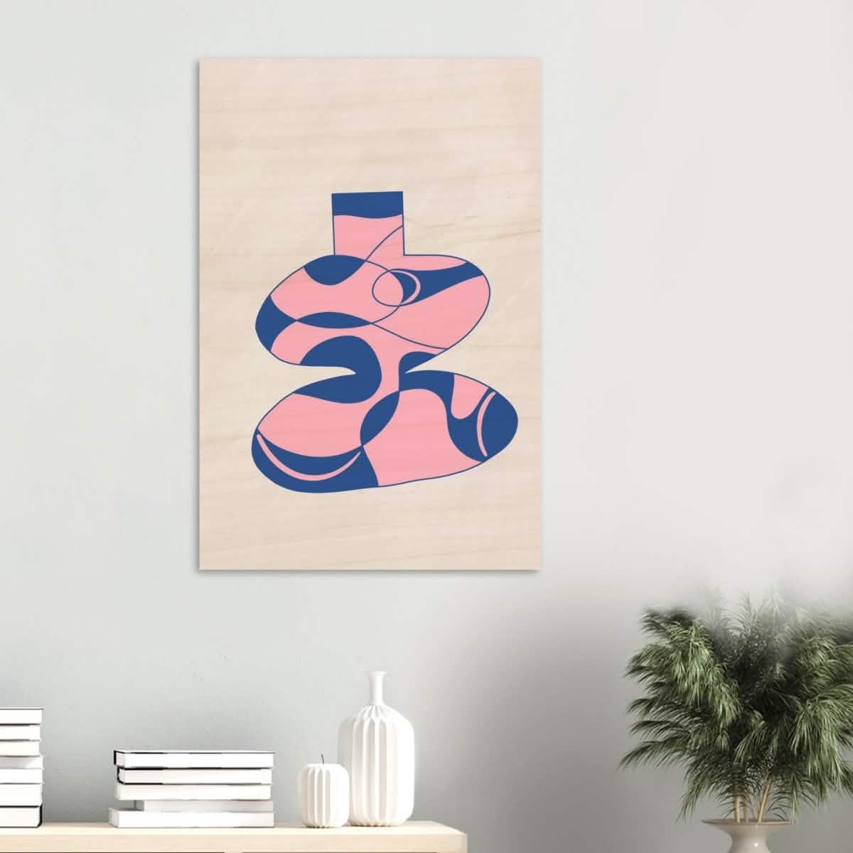 Da Vinci Contemporary Modern Wall Art - Wood Prints - 60x90 cm / 24x36″ - 20 mm