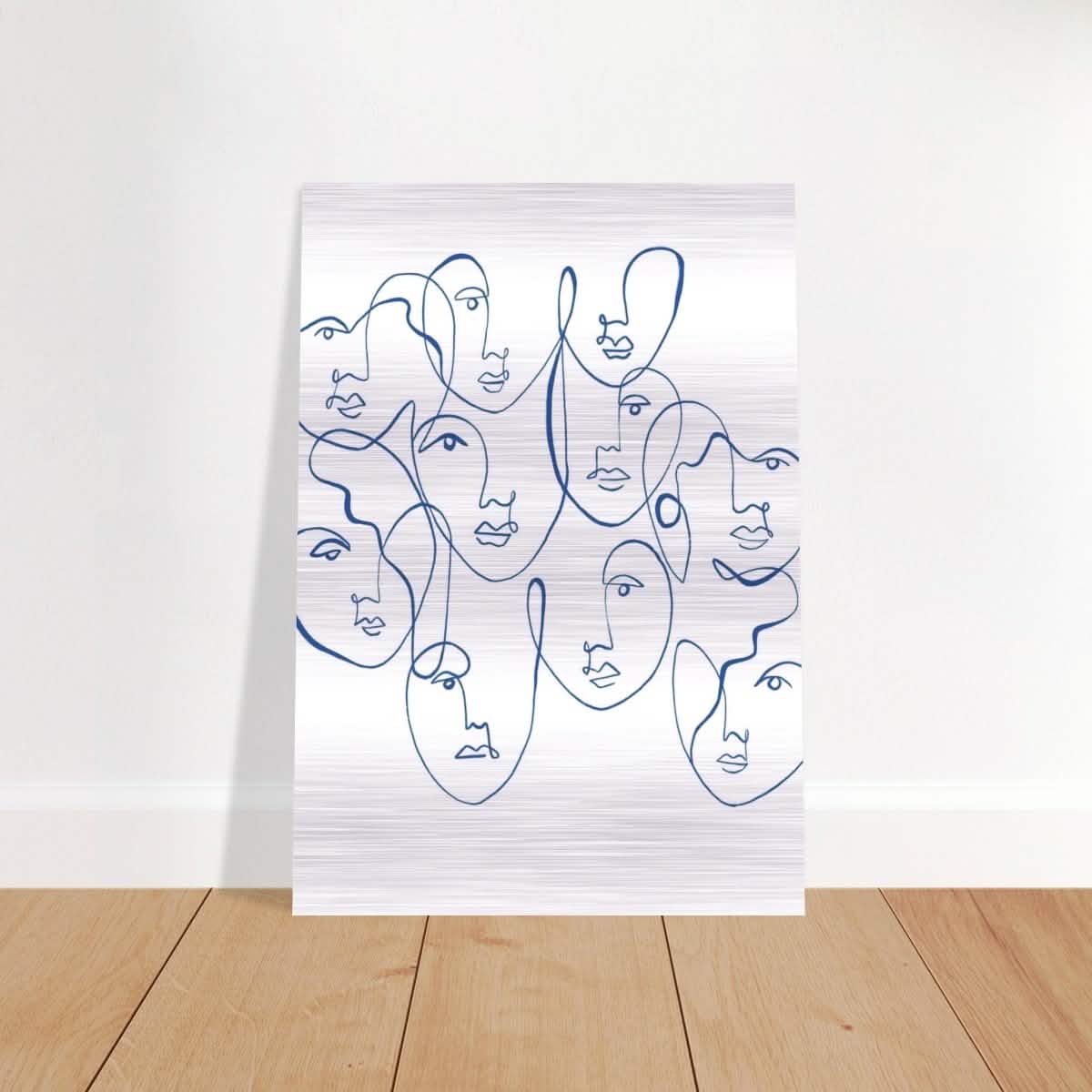 Da Vinci Contemporary Modern Wall Art - Brushed Aluminum Print - 70x100 cm / 28x40″ -