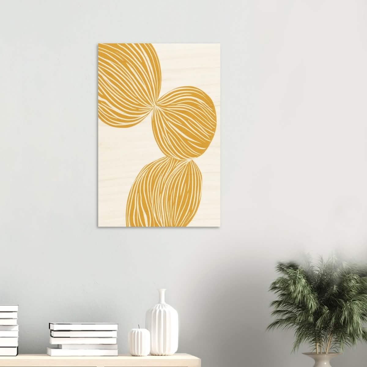 Da Vinci Contemporary Modern Wall Art - Wood Prints - 50x75 cm / 20x30″ - 20 mm