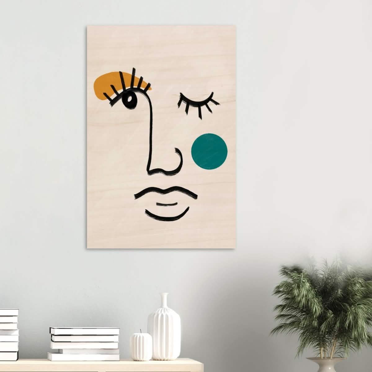 Da Vinci Contemporary Modern Wall Art - Wood Prints - 60x90 cm / 24x36″ - 20 mm