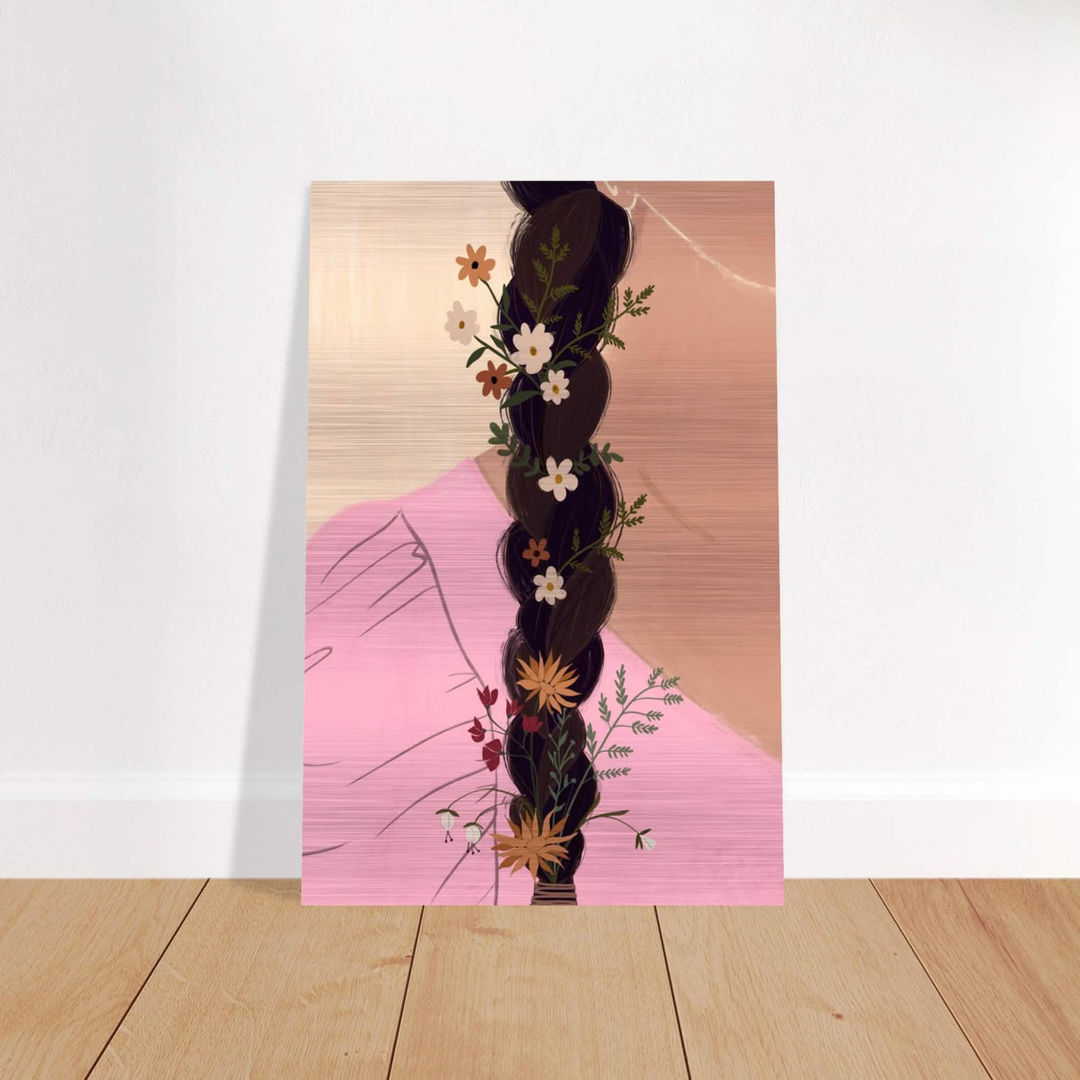 Da Vinci Contemporary Modern Wall Art - Brushed Aluminum Print - 60x90 cm / 24x36″ -