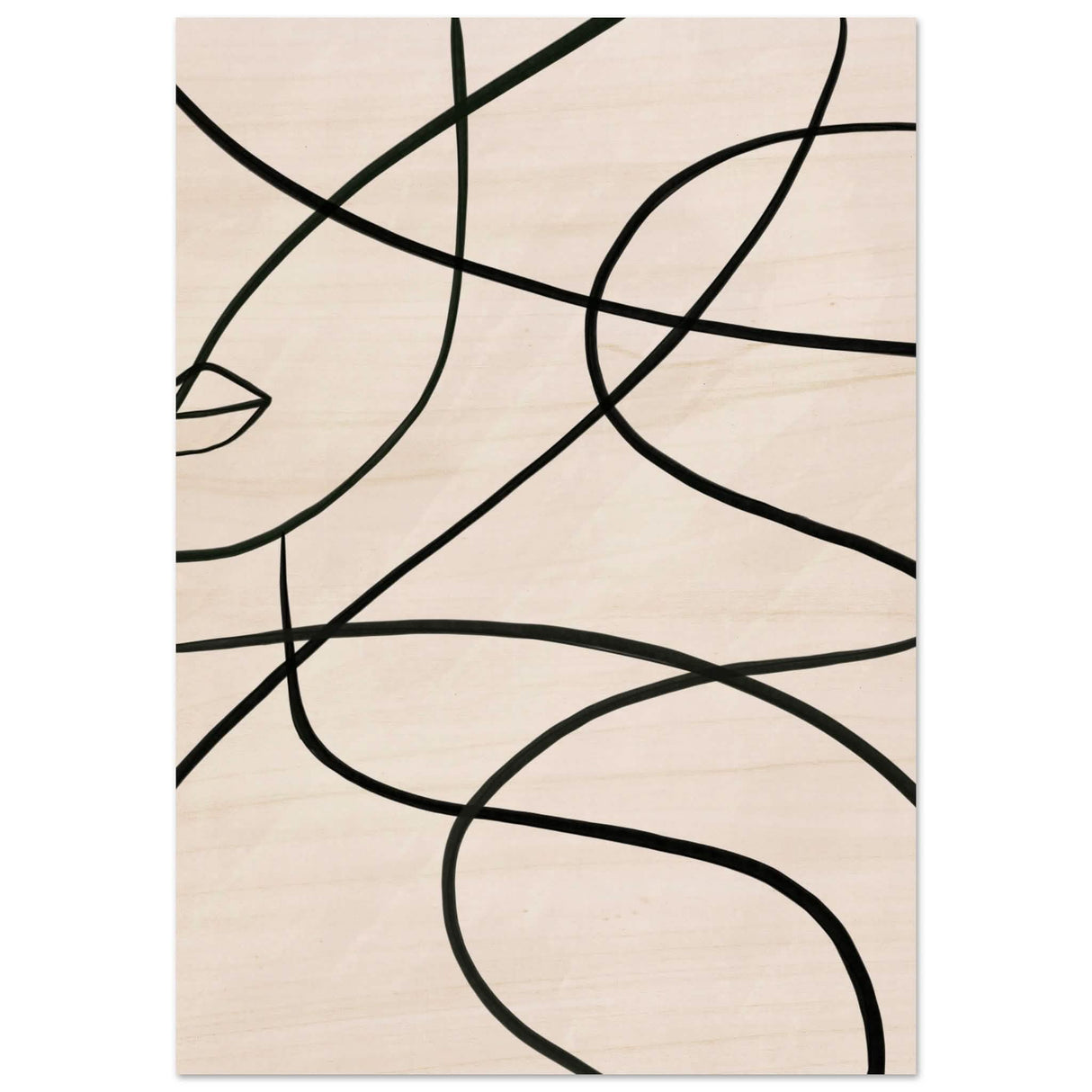 Da Vinci Contemporary Modern Wall Art - Wood Prints - 70x100 cm / 28x40″ - 20 mm