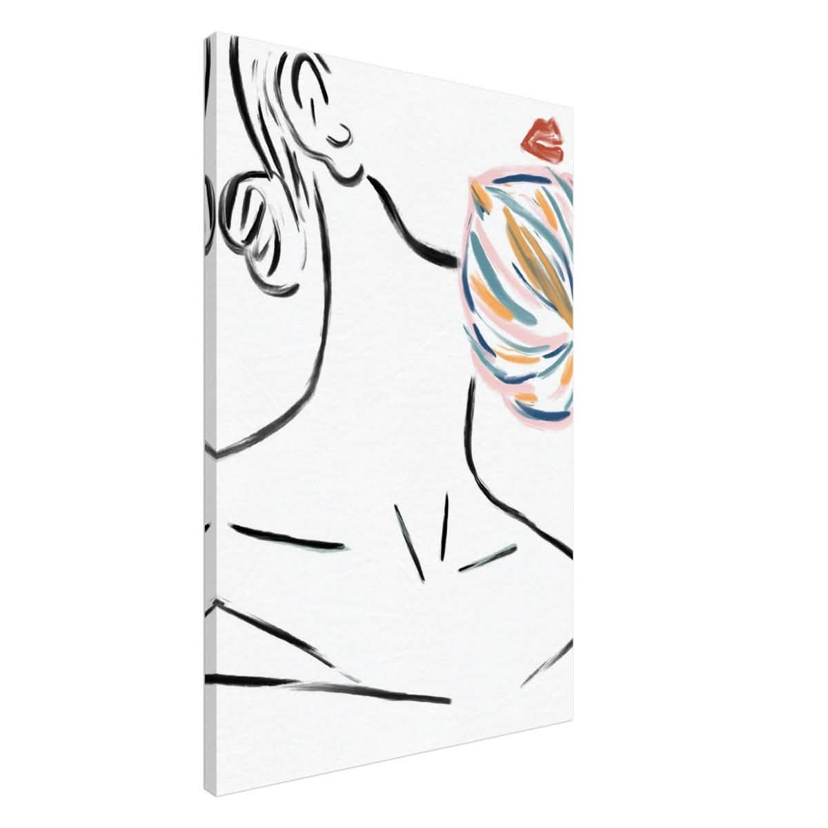 Da Vinci Contemporary Modern Wall Art - Canvas - 60x90 cm / 24x36″ - Slim