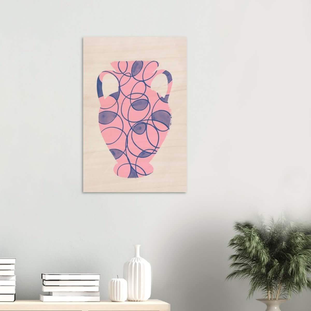 Da Vinci Contemporary Modern Wall Art - Wood Prints - 50x75 cm / 20x30″ - 20 mm