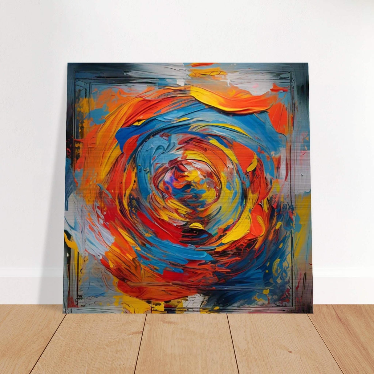 Da Vinci Contemporary Modern Wall Art - Brushed Aluminum Print - 50x50 cm / 20x20″ -