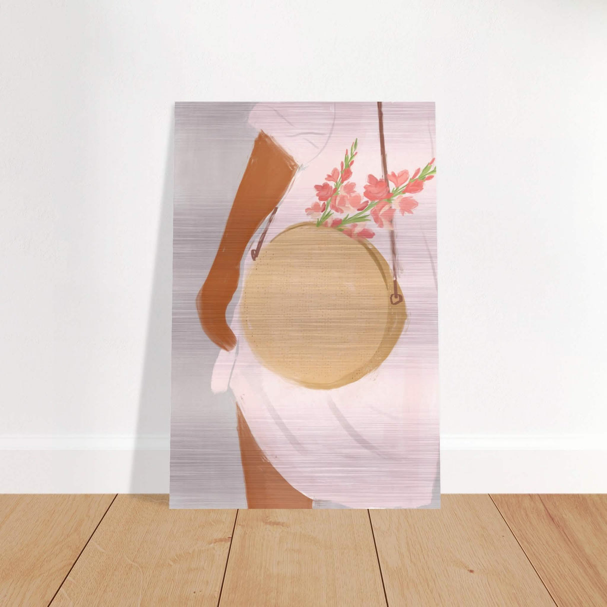 Da Vinci Contemporary Modern Wall Art - Brushed Aluminum Print - 50x75 cm / 20x30″ -