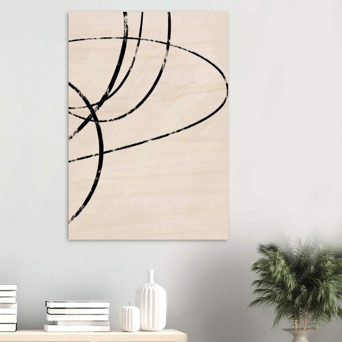 Da Vinci Contemporary Modern Wall Art - Wood Prints - 70x100 cm / 28x40″ - 20 mm