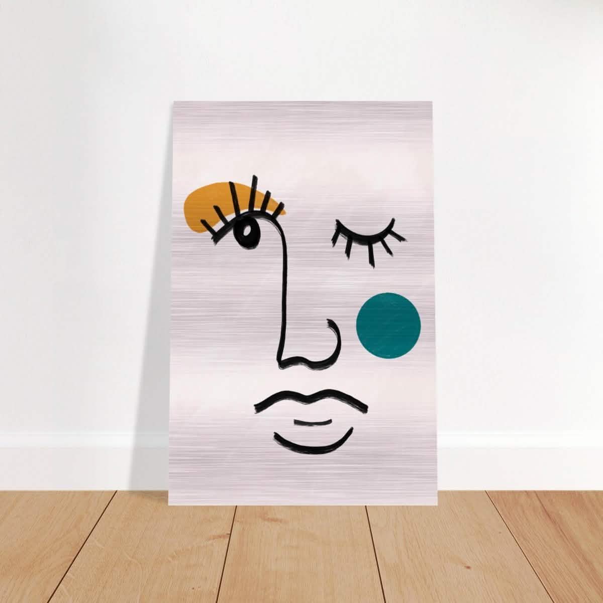 Da Vinci Contemporary Modern Wall Art - Brushed Aluminum Print - 30x45 cm / 12x18″ -