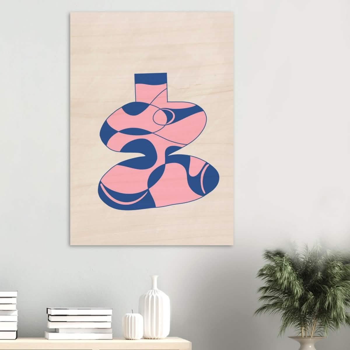 Da Vinci Contemporary Modern Wall Art - Wood Prints - 70x100 cm / 28x40″ - 10 mm