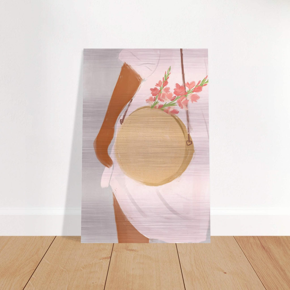 Da Vinci Contemporary Modern Wall Art - Brushed Aluminum Print - 30x45 cm / 12x18″ -