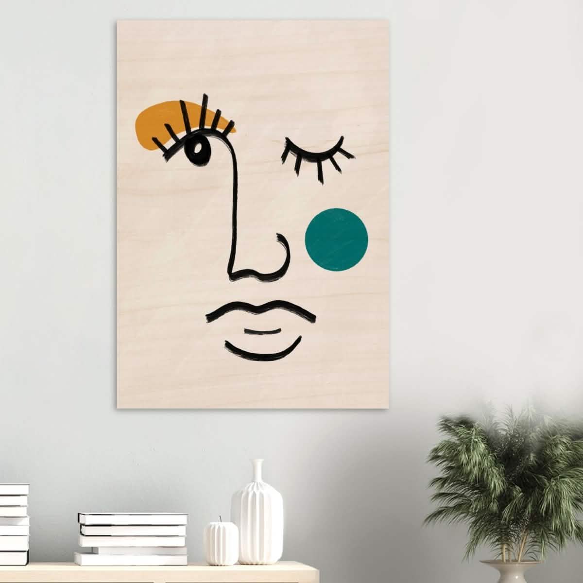 Da Vinci Contemporary Modern Wall Art - Wood Prints - 70x100 cm / 28x40″ - 10 mm