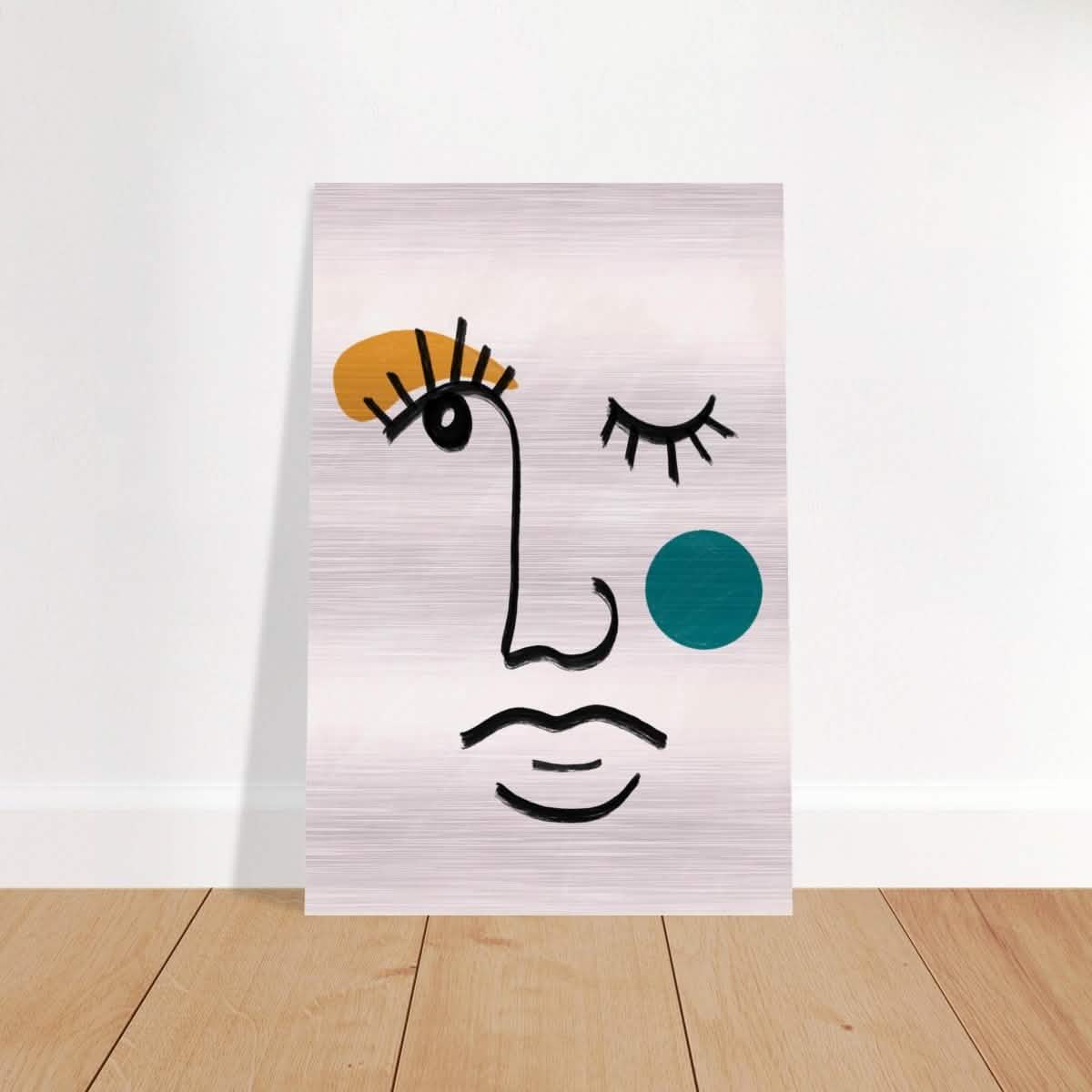 Da Vinci Contemporary Modern Wall Art - Brushed Aluminum Print - 40x60 cm / 16x24″ -