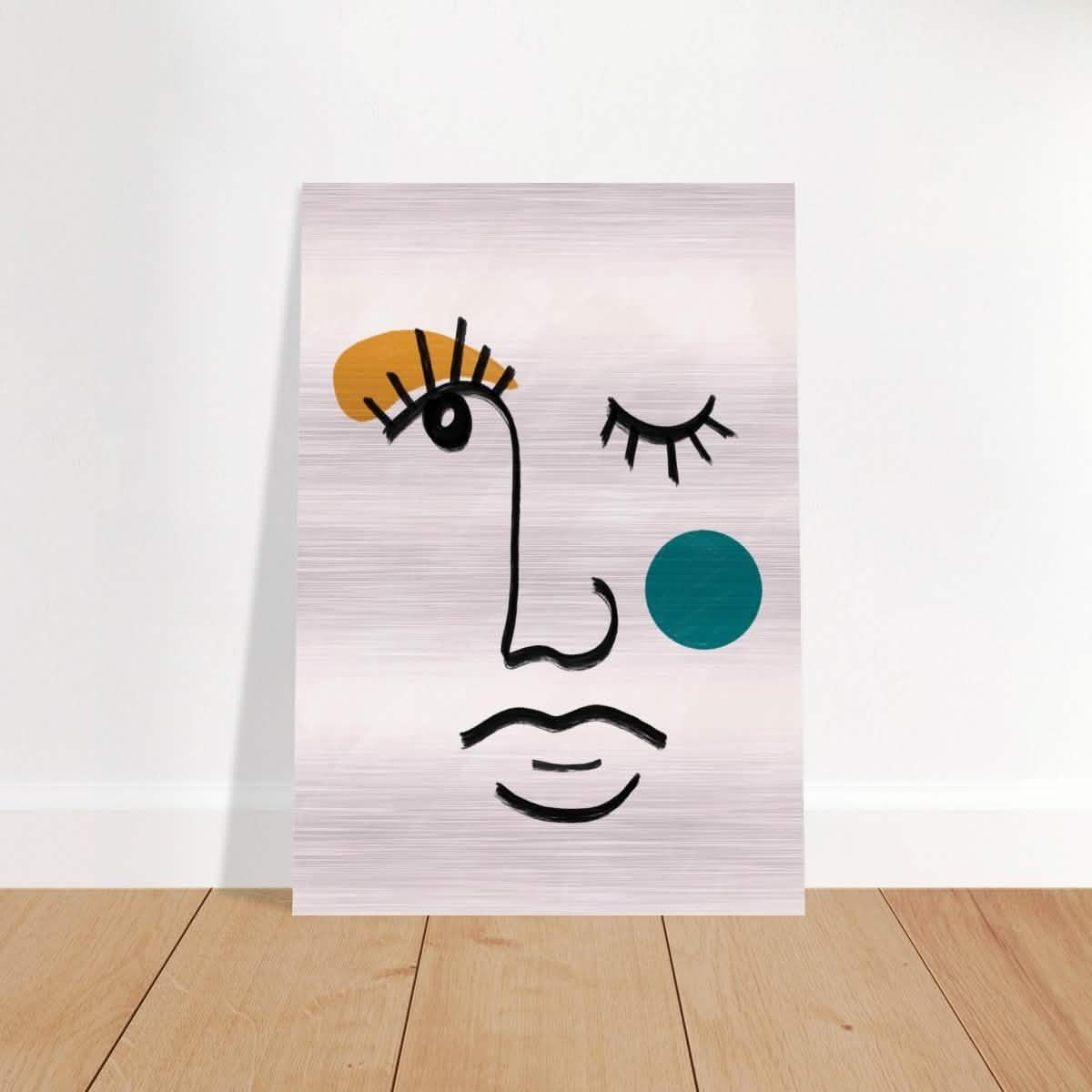 Da Vinci Contemporary Modern Wall Art - Brushed Aluminum Print - 70x100 cm / 28x40″ -