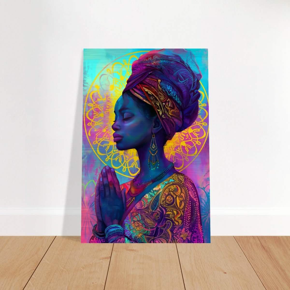 Da Vinci Contemporary Wall art Print | African Theme - Brushed Aluminum Print - 40x60 cm / 16x24″ -