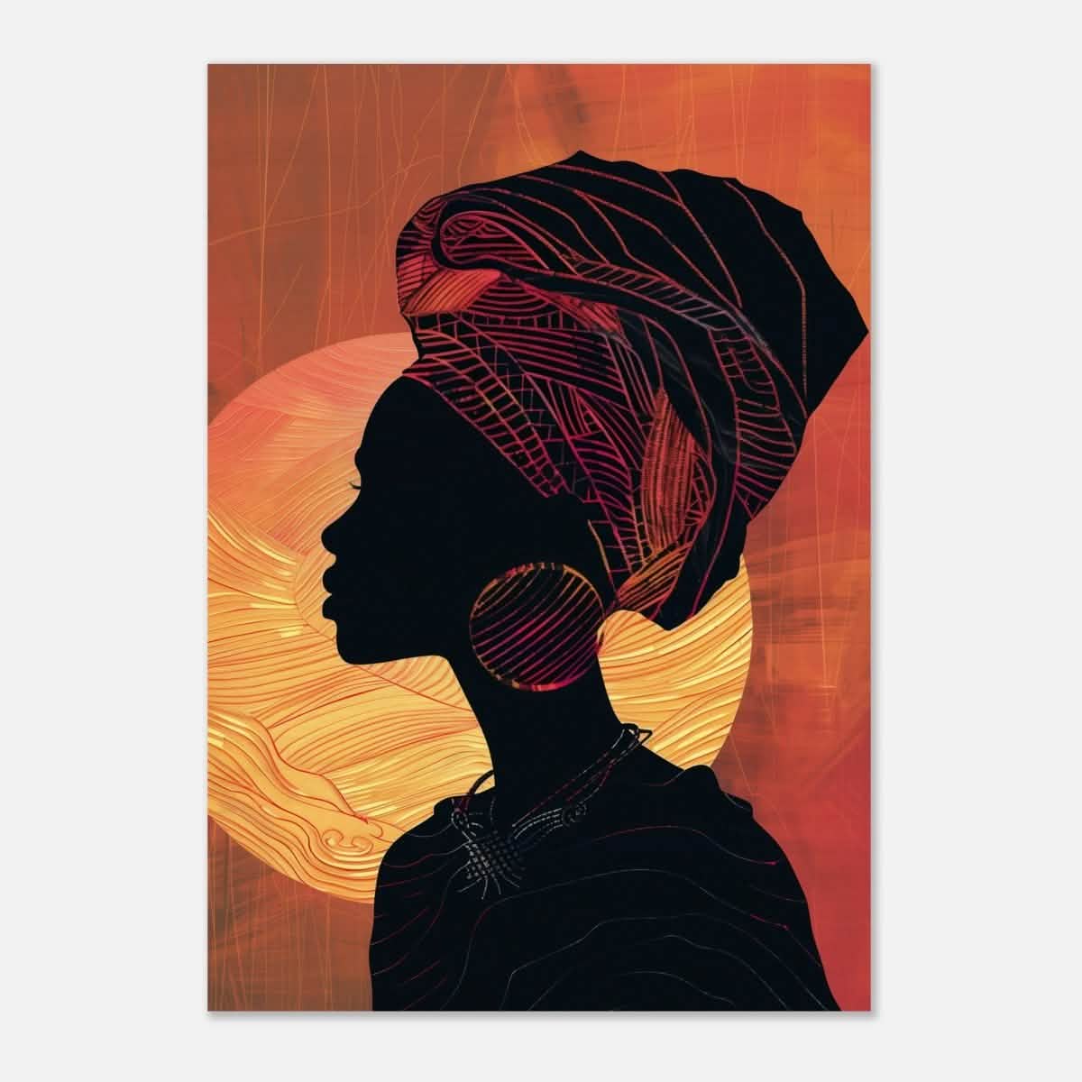Da Vinci Contemporary Wall art Print | African Theme - Wood Prints - 70x100 cm / 28x40″ - 10 mm
