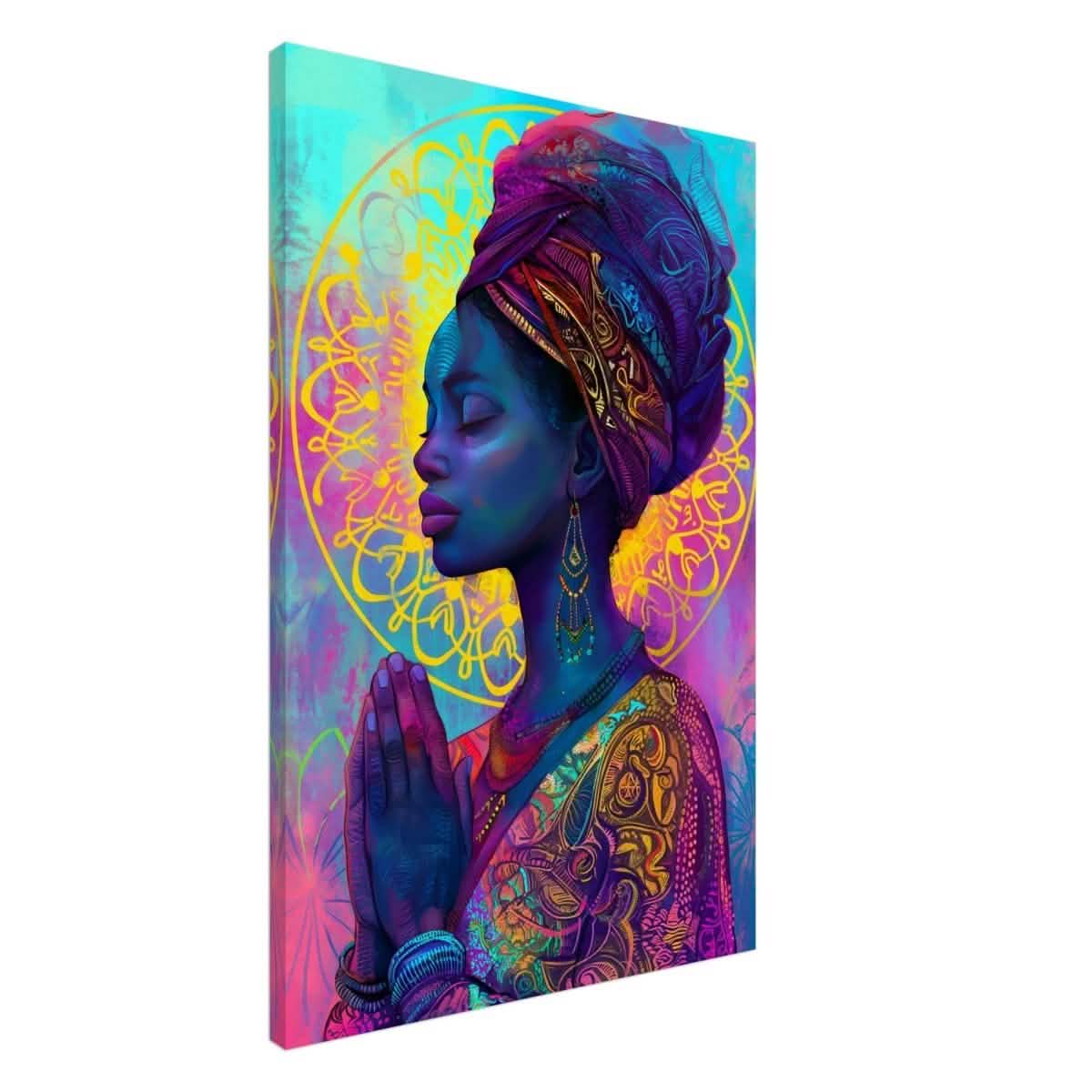 Da Vinci Contemporary Wall art Print | African Theme - Canvas - 60x90 cm / 24x36″ - Slim