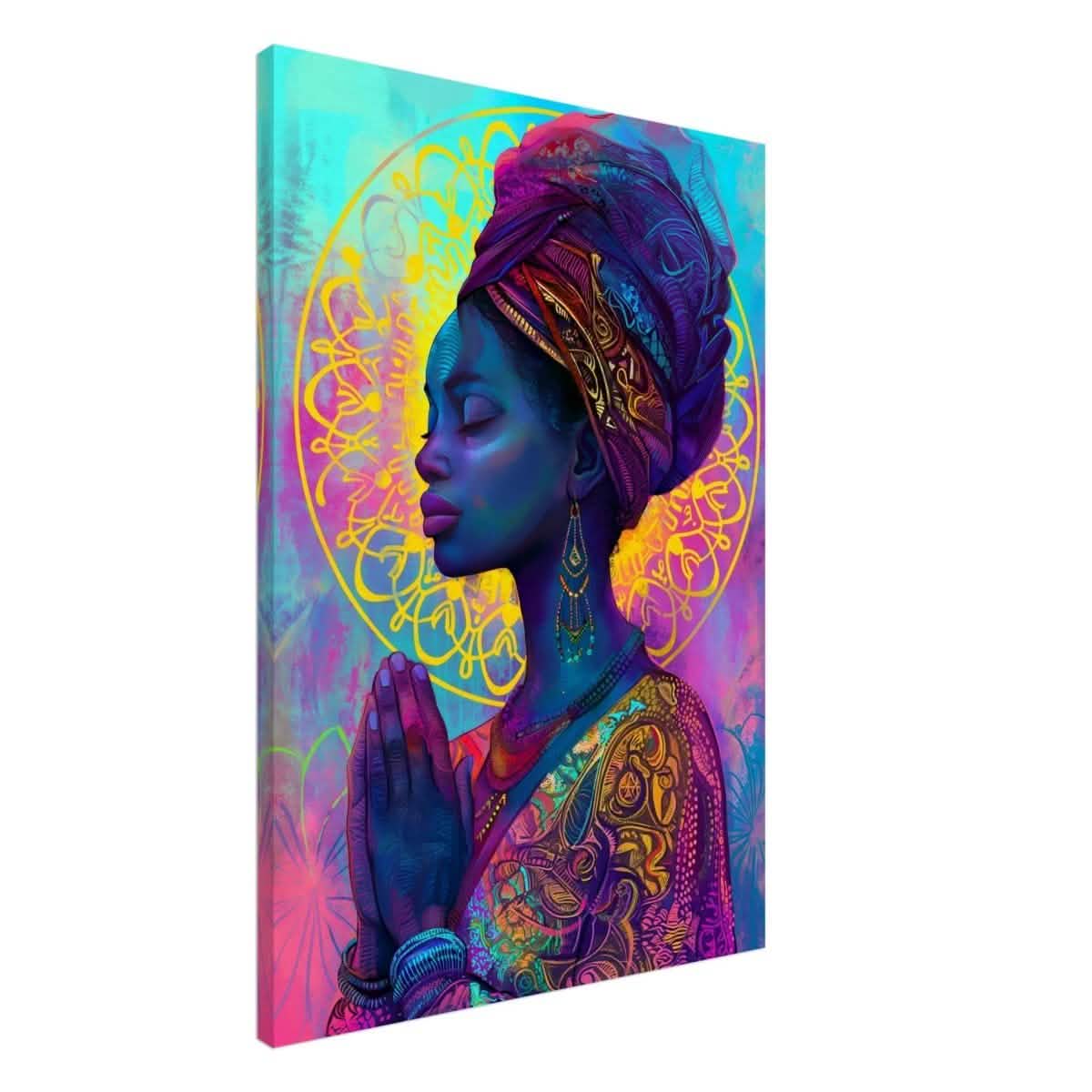 Da Vinci Contemporary Wall art Print | African Theme - Canvas - 70x100 cm / 28x40″ - Thick