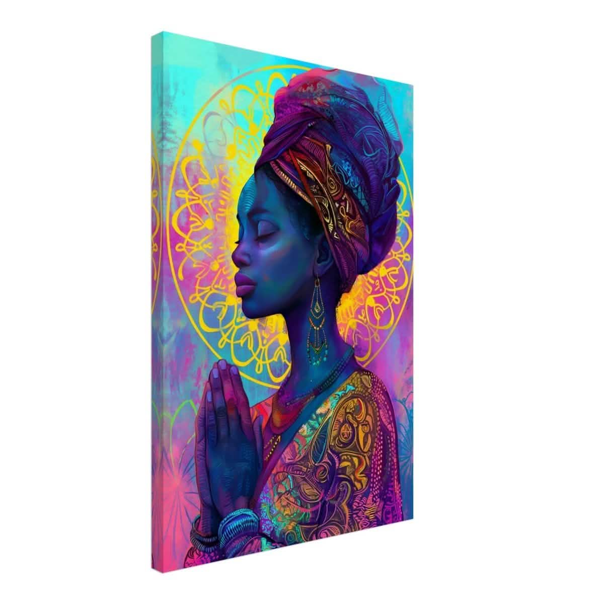 Da Vinci Contemporary Wall art Print | African Theme - Canvas - 50x75 cm / 20x30″ - Thick