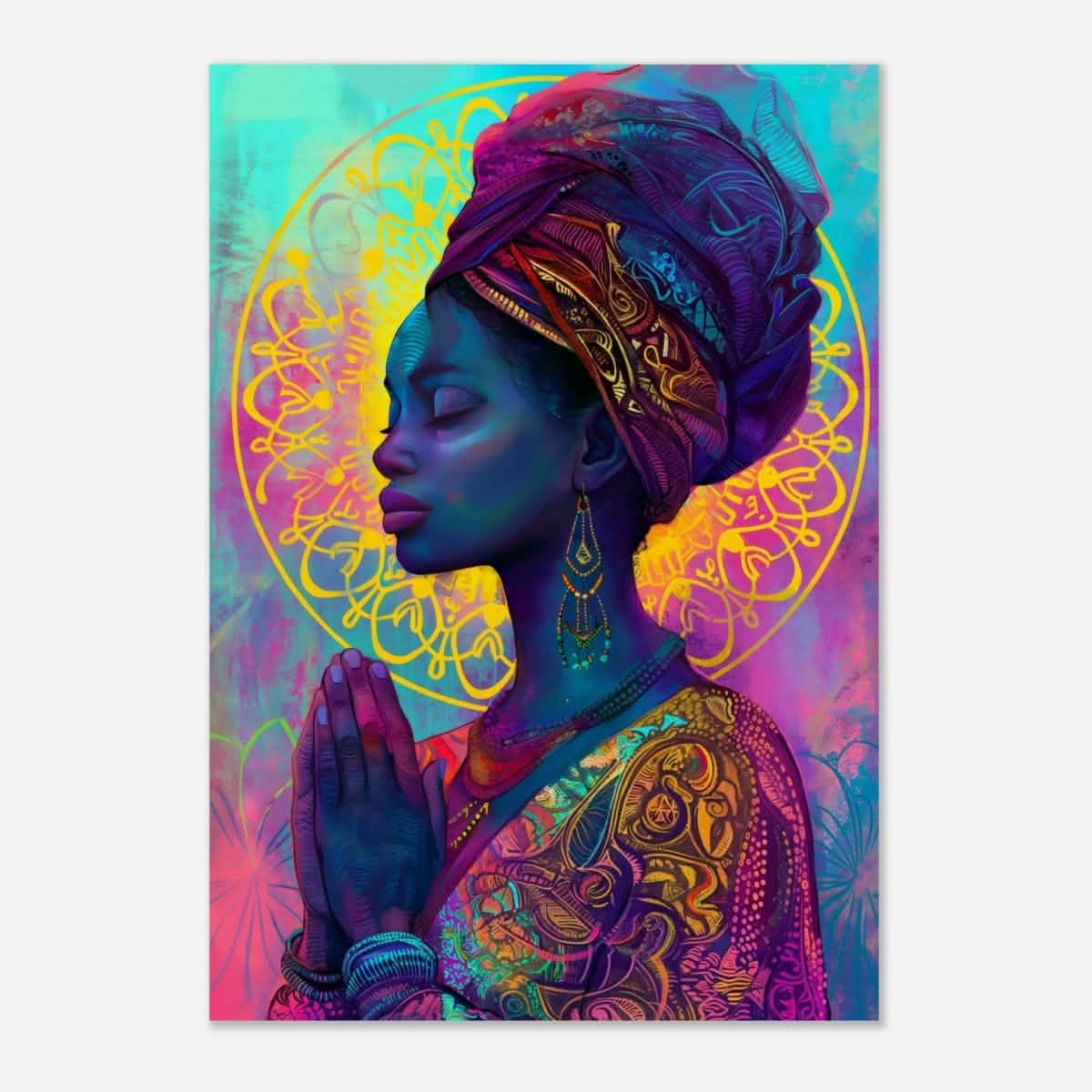 Da Vinci Contemporary Wall art Print | African Theme - Wood Prints - 70x100 cm / 28x40″ - 10 mm