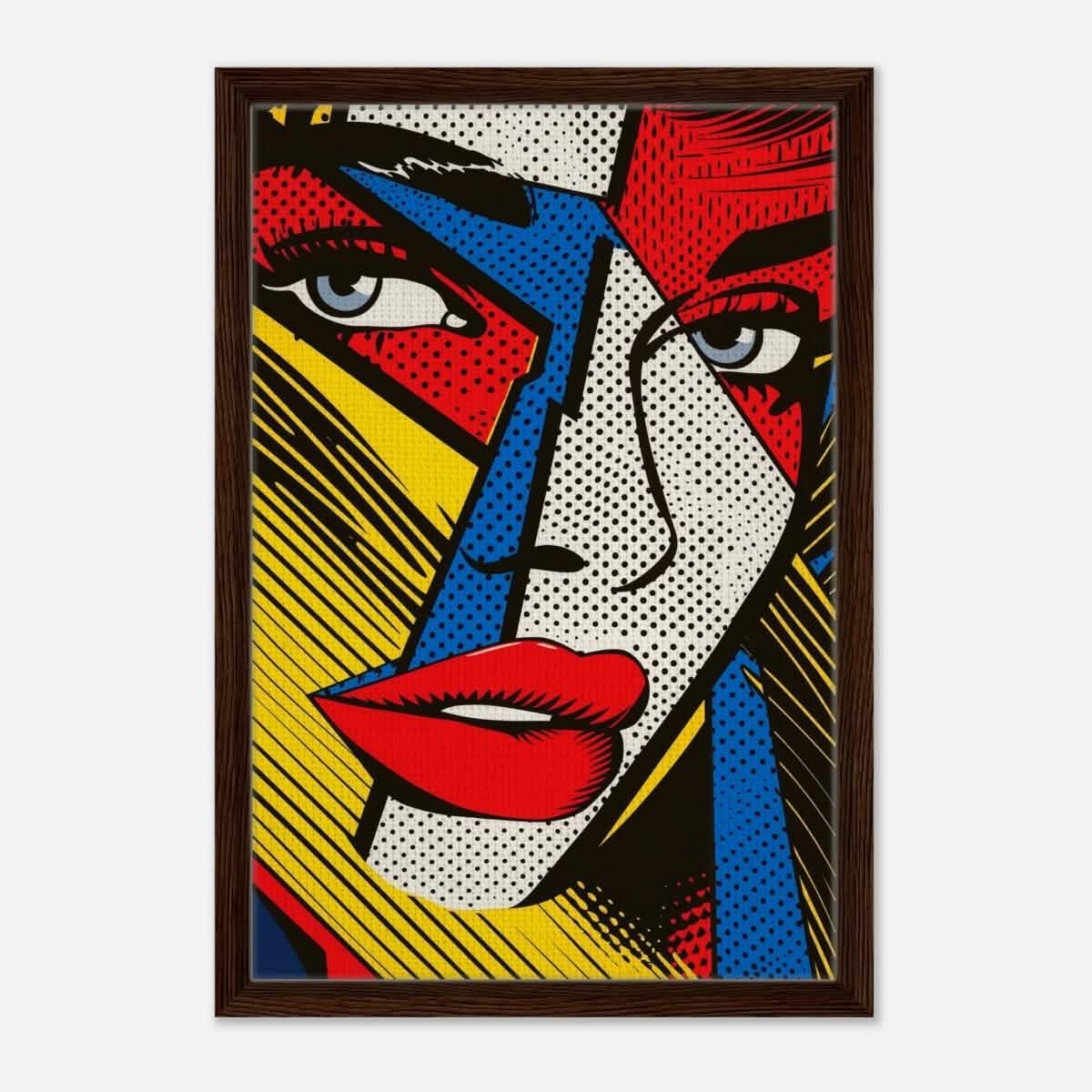 Da Vinci Contemporary Wall art Print | Eclectic Expressions - Framed Canvas - 40x60 cm / 16x24″ - Dark wood frame