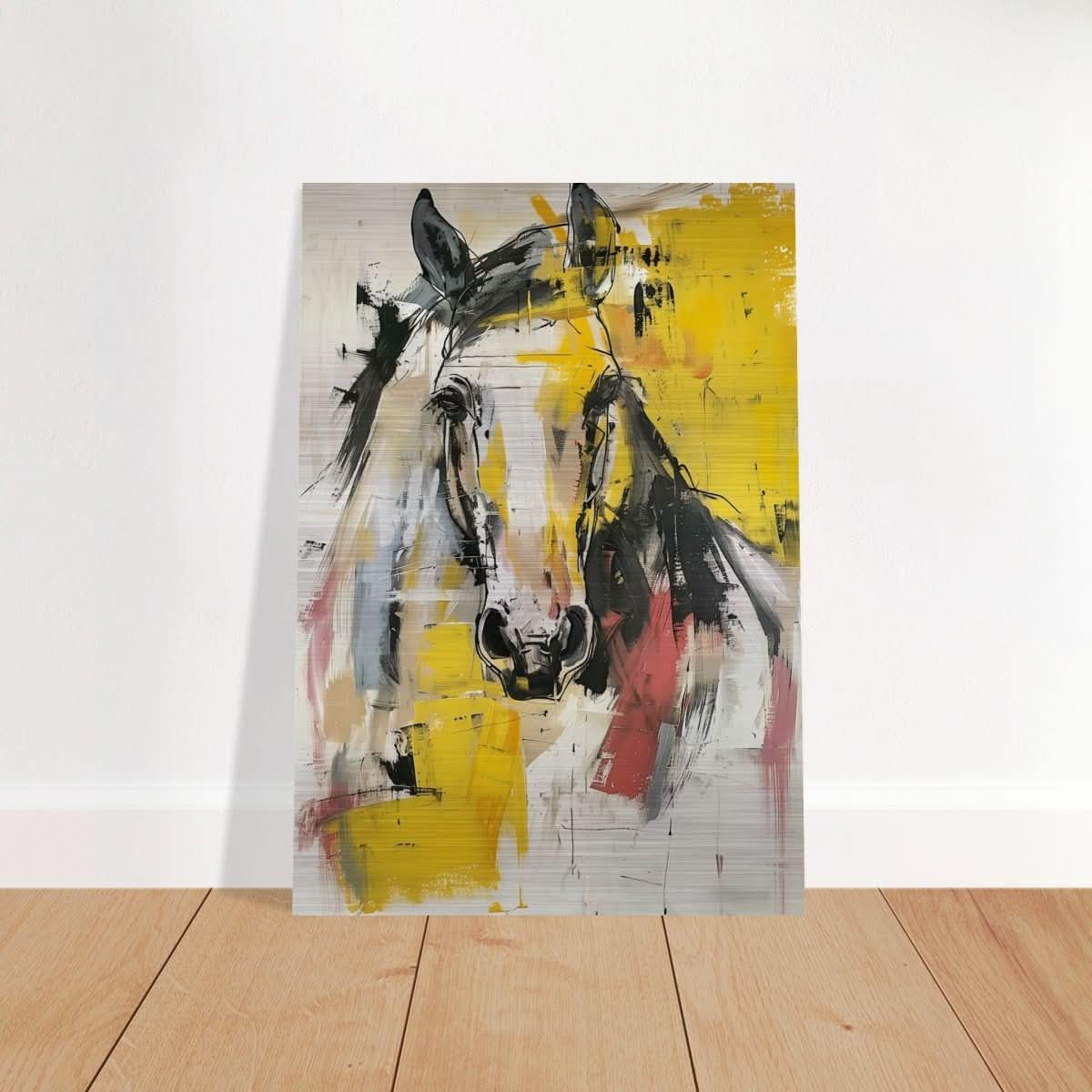 Da Vinci Contemporary Wall art Print | Horse - Brushed Aluminum Print - 70x100 cm / 28x40″ -