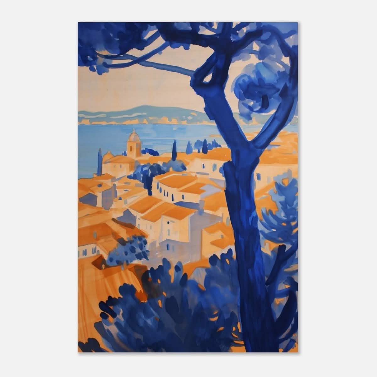 Da Vinci Contemporary Wall art Print | Nature and City - Wood Prints - 30x45 cm / 12x18″ - 20 mm