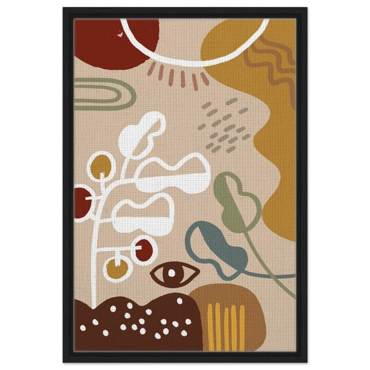 Da Vinci Contemporary wall art Print - Framed Canvas - 50x75 cm / 20x30″ - Black frame