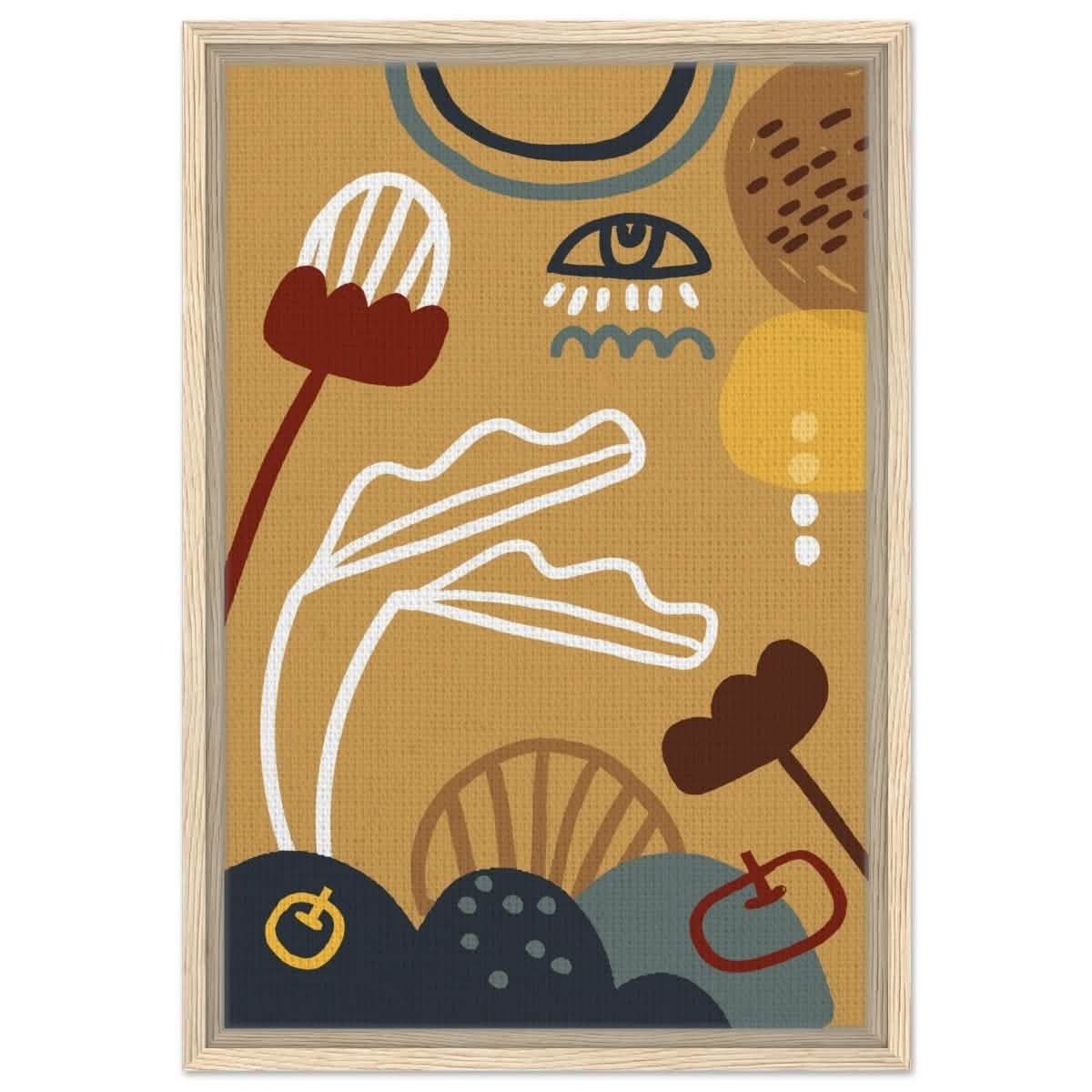 Da Vinci Contemporary wall art Print - Framed Canvas - 40x60 cm / 16x24″ - Wood frame