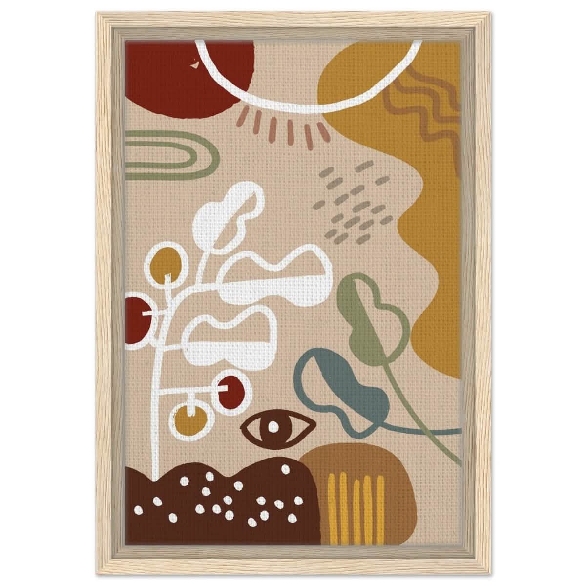 Da Vinci Contemporary wall art Print - Framed Canvas - 30x45 cm / 12x18″ - Wood frame