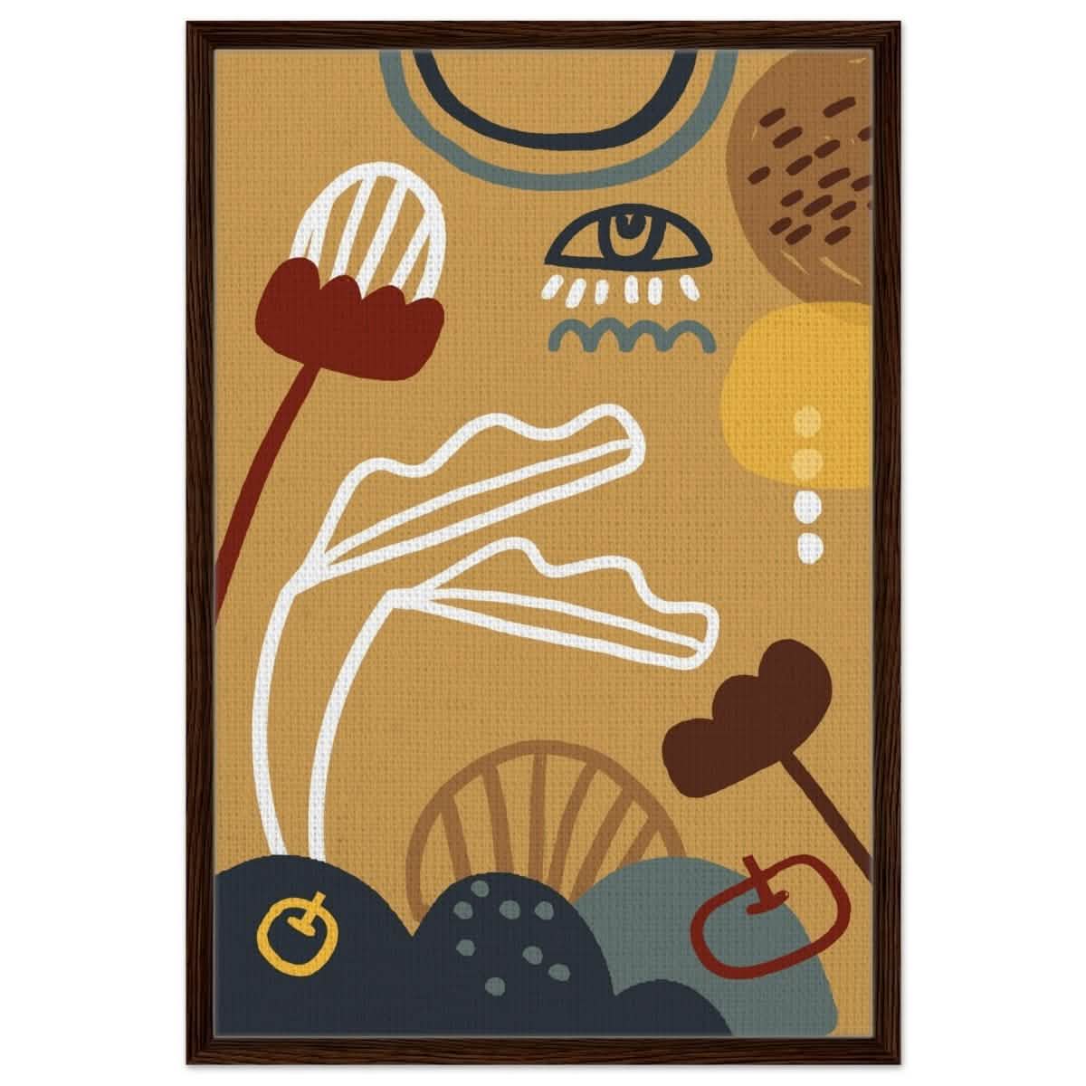 Da Vinci Contemporary wall art Print - Framed Canvas - 60x90 cm / 24x36″ - Dark wood frame