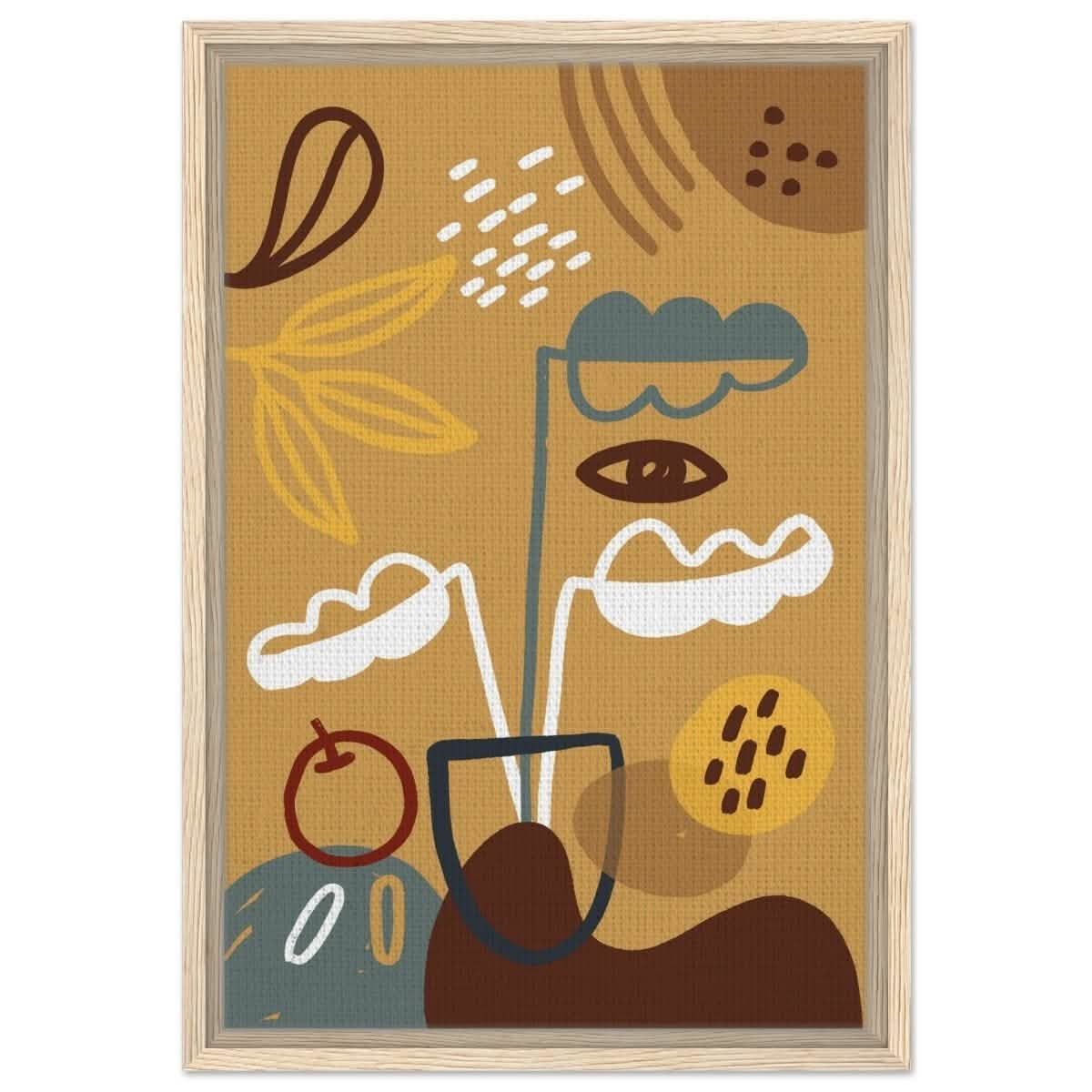 Da Vinci Contemporary wall art Print - Framed Canvas - 40x60 cm / 16x24″ - Wood frame