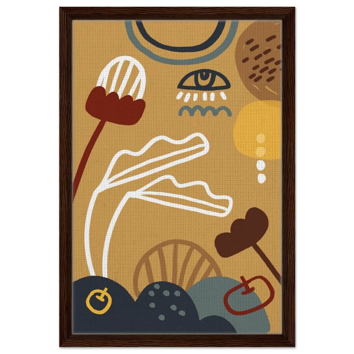 Da Vinci Contemporary wall art Print - Framed Canvas - 40x60 cm / 16x24″ - Dark wood frame