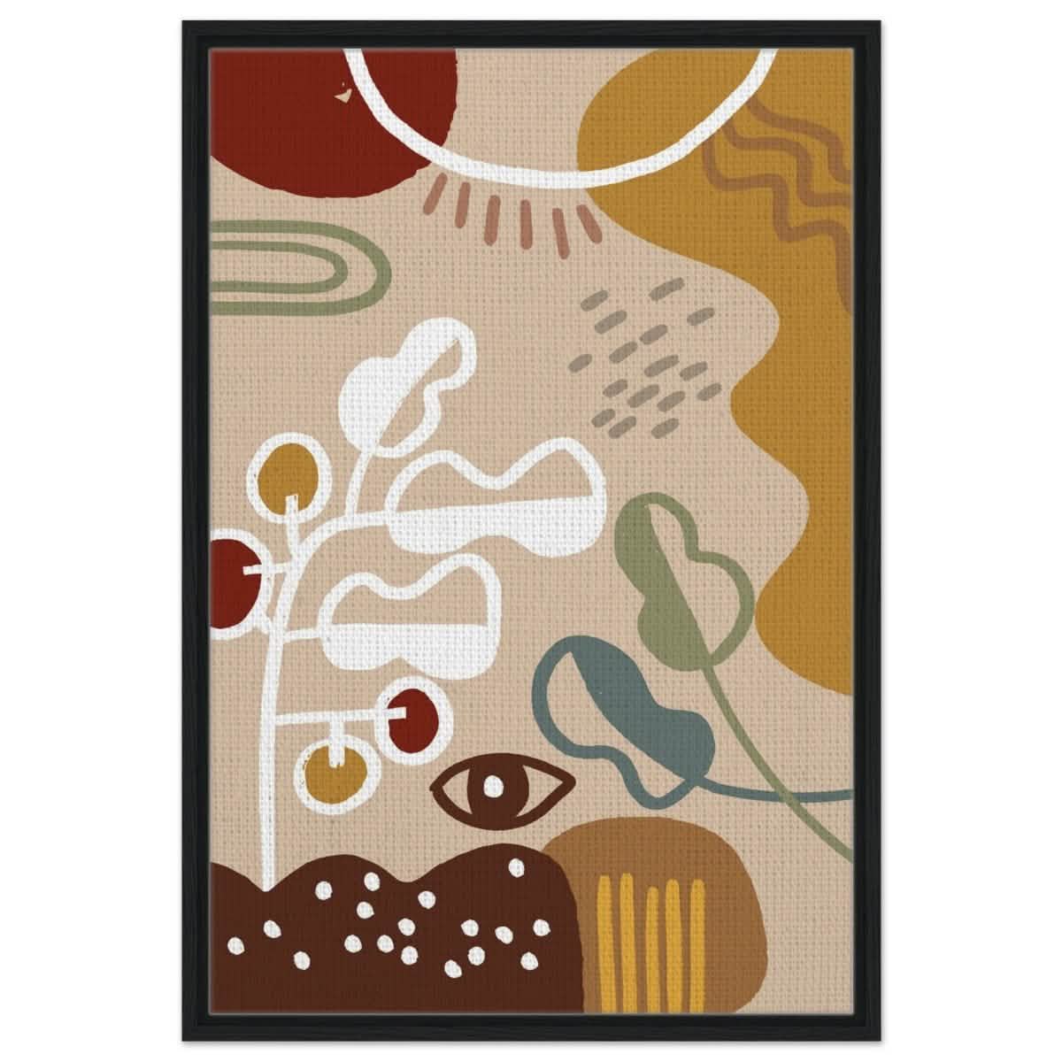 Da Vinci Contemporary wall art Print - Framed Canvas - 60x90 cm / 24x36″ - Black frame