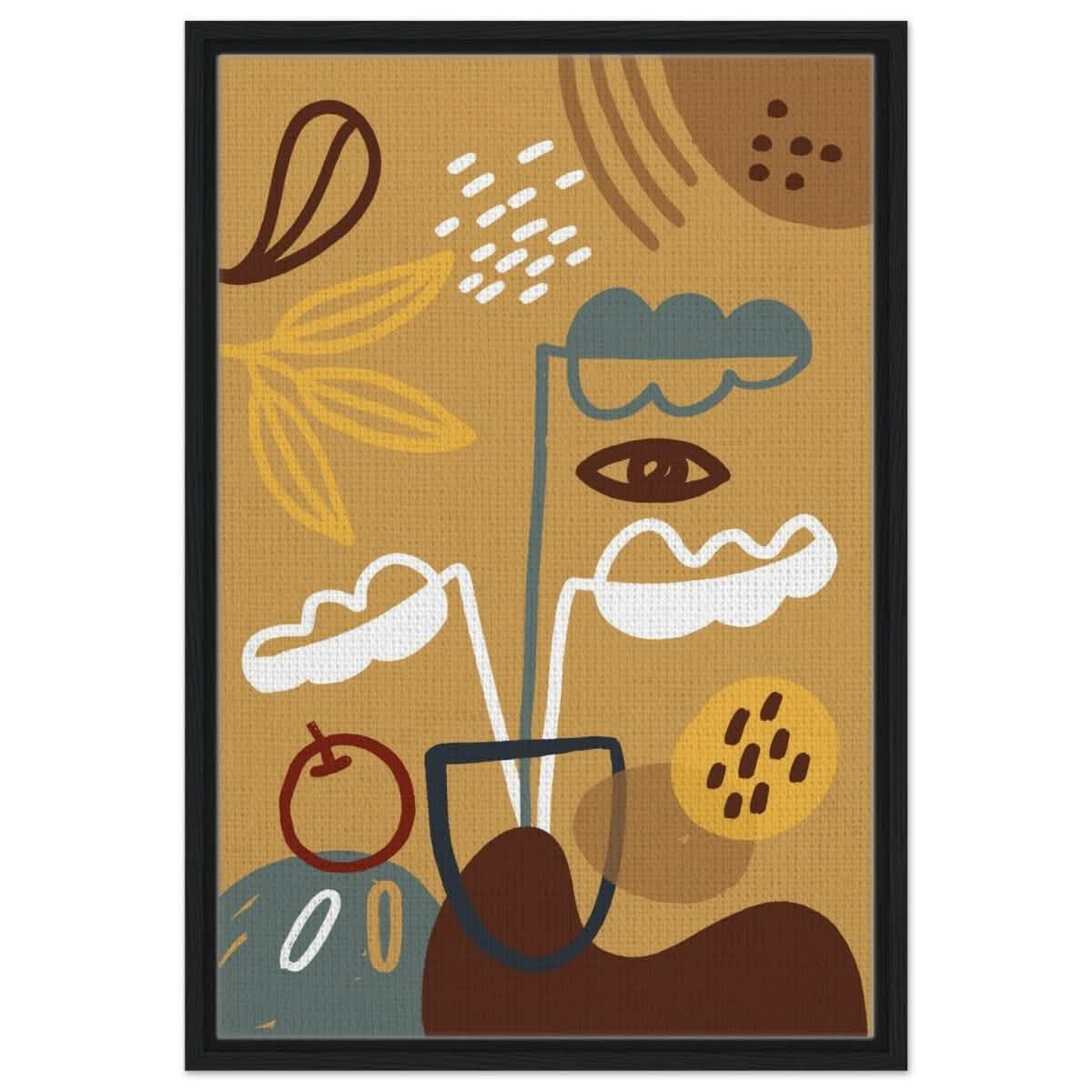 Da Vinci Contemporary wall art Print - Framed Canvas - 50x75 cm / 20x30″ - Black frame