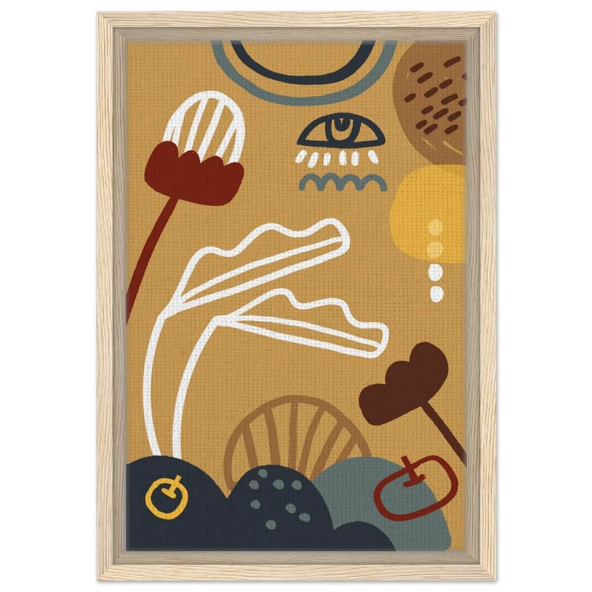 Da Vinci Contemporary wall art Print - Framed Canvas - 30x45 cm / 12x18″ - Wood frame