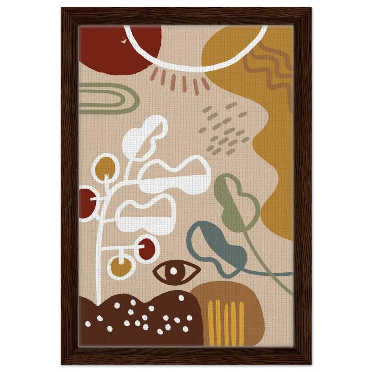 Da Vinci Contemporary wall art Print - Framed Canvas - 30x45 cm / 12x18″ - Dark wood frame